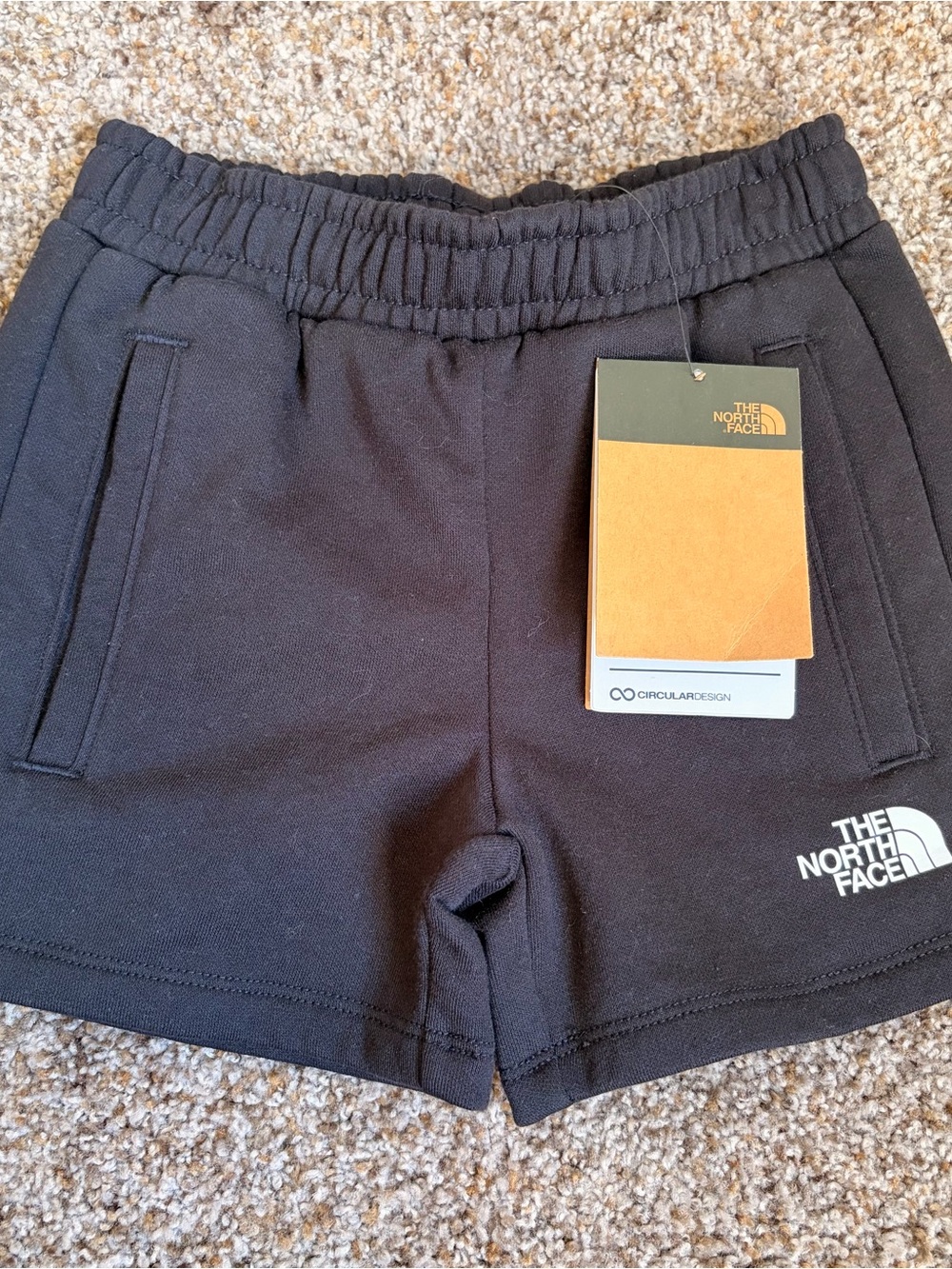 The North Face Boys Black Athletic Elastic-Waist Shorts
